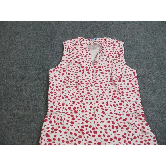 J McLaughlin Dress Womens 12 Multicolor Polka Dot Sleeveless Sheath Knee Length - Picture 3 of 14